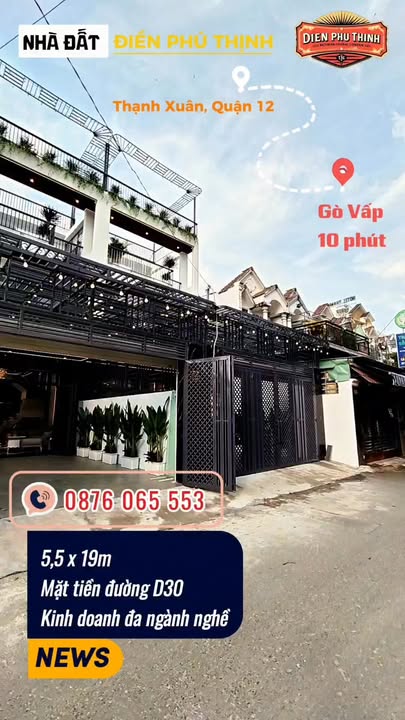 FrontHouse mặt tiền D30 Quận 12, 104m² giá 7.9 tỷ - Đẳng cấp kinh doanh và an cư!