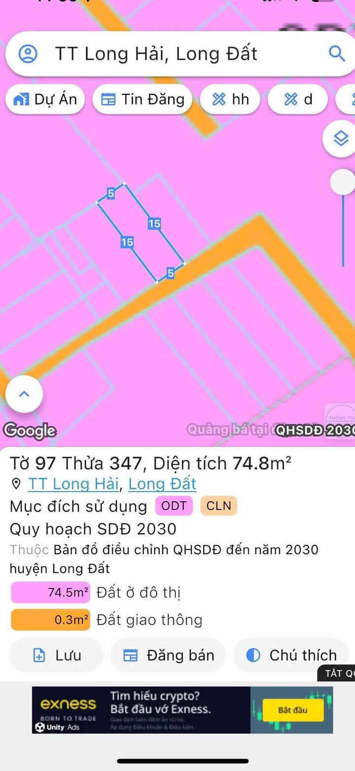 Đất nền giá tốt tại xã Long Hải, 75m² chỉ 1.1 tỷ - Sổ hồng chính chủ!