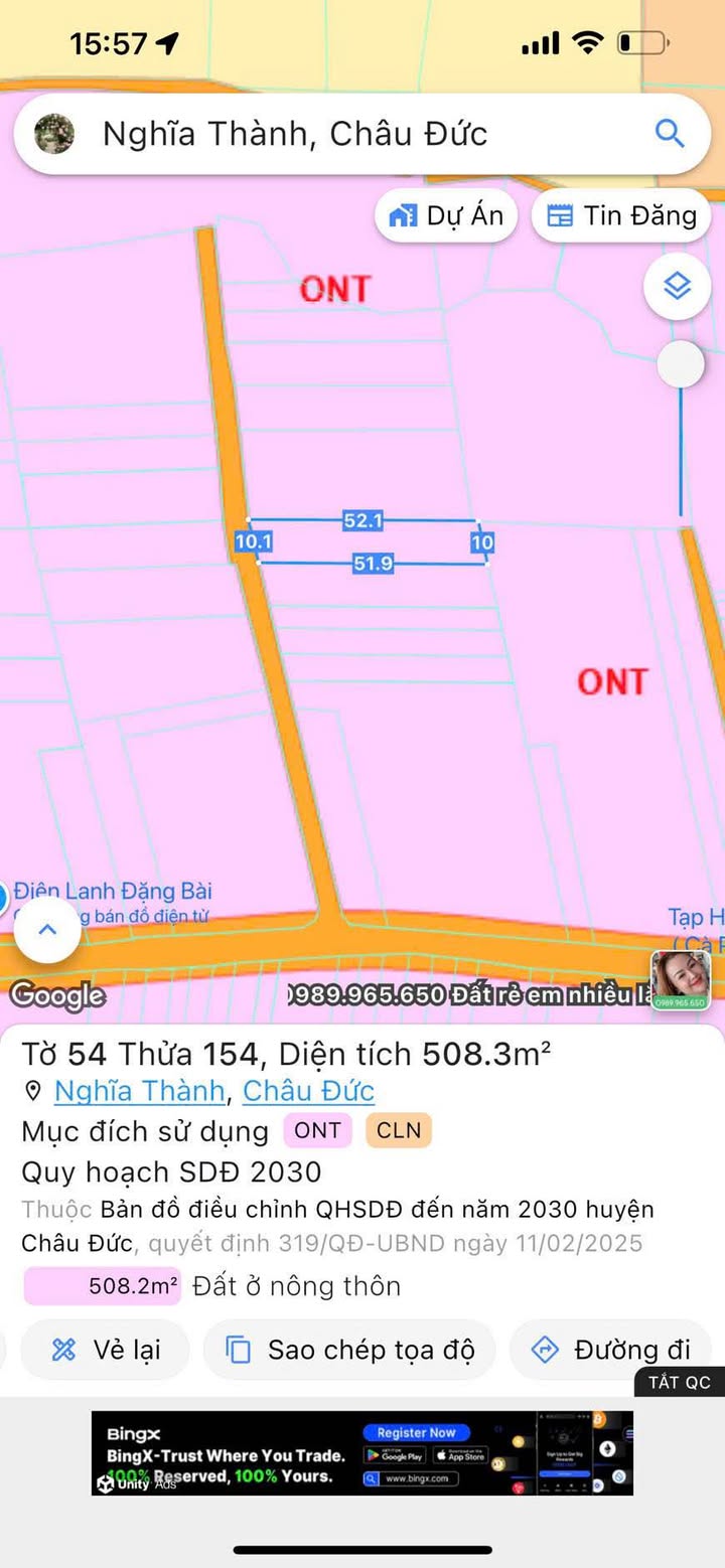 Đất nền Nghĩa Thành, Châu Đức 520m² giá 1.7 tỷ - Đầu tư sinh lời hấp dẫn!