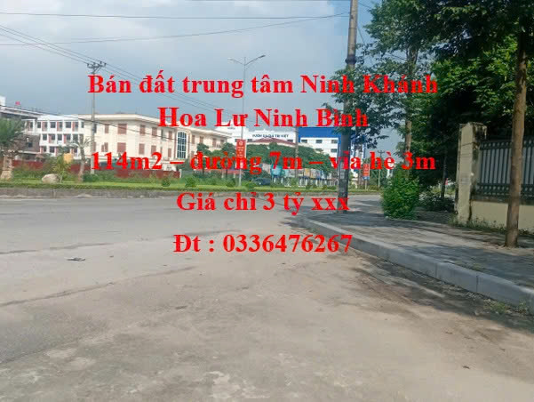 Đất nền Ninh Khánh, Hoa Lư, Ninh Bình 114m² giá 3 tỷ - Vị trí trung tâm đắc địa!