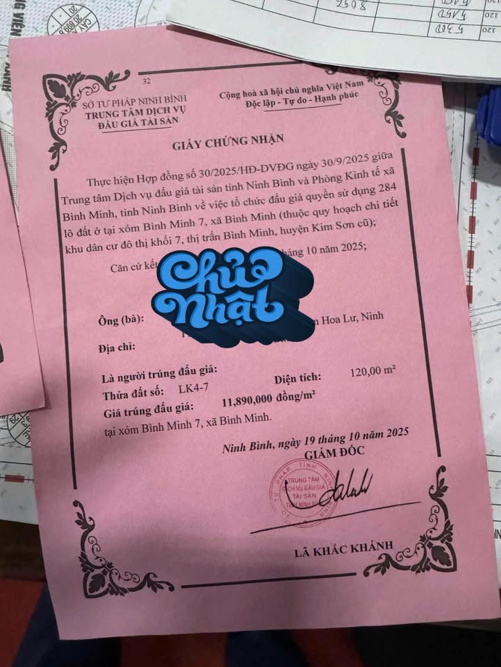 Đất nền khu dân cư đô thị Khối 7, Bình Minh 120m² giá 1.6 tỷ - Đầu tư sinh lời ngay!