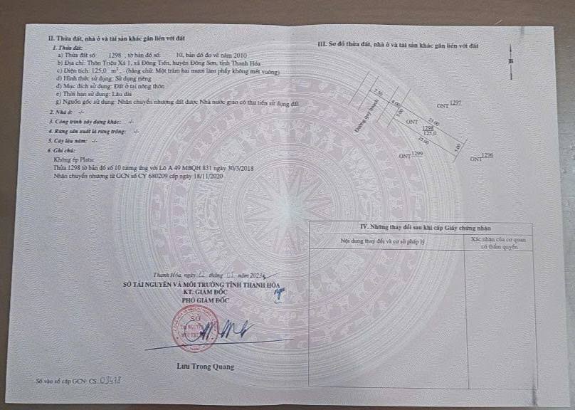 Đất nền xã Đông Tiến, Đông Sơn 125m² - Cơ hội đầu tư hấp dẫn!