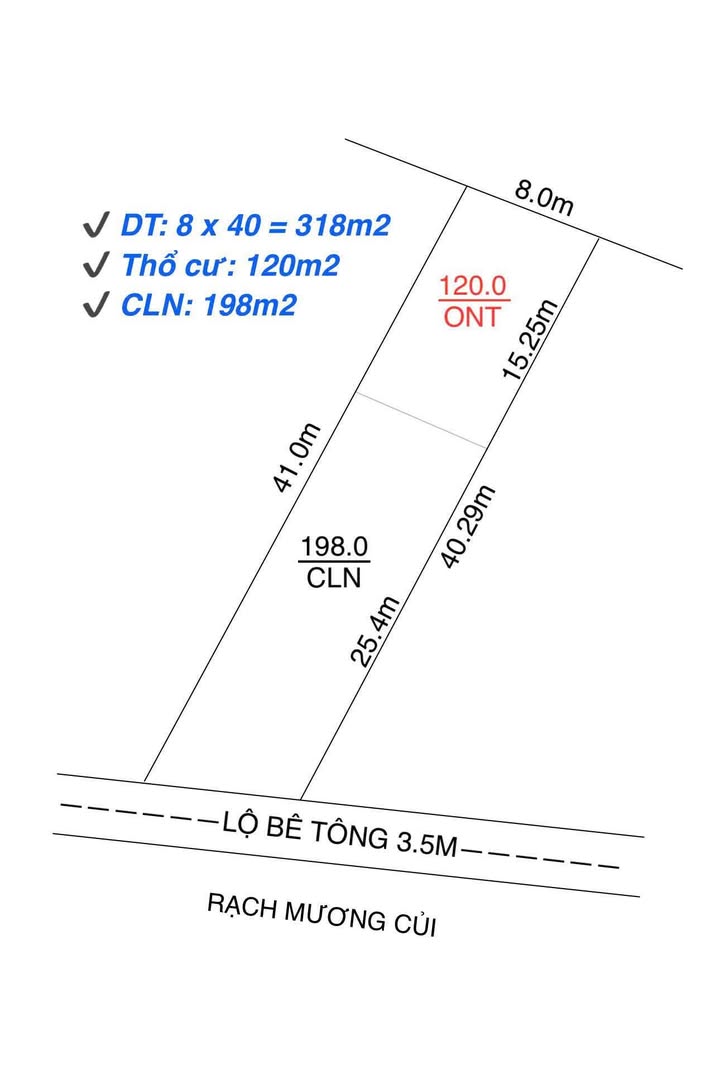 Đất nền Nhơn Nghĩa Phong Điền 318m² giá 1.18 tỷ - Đầu tư lý tưởng!