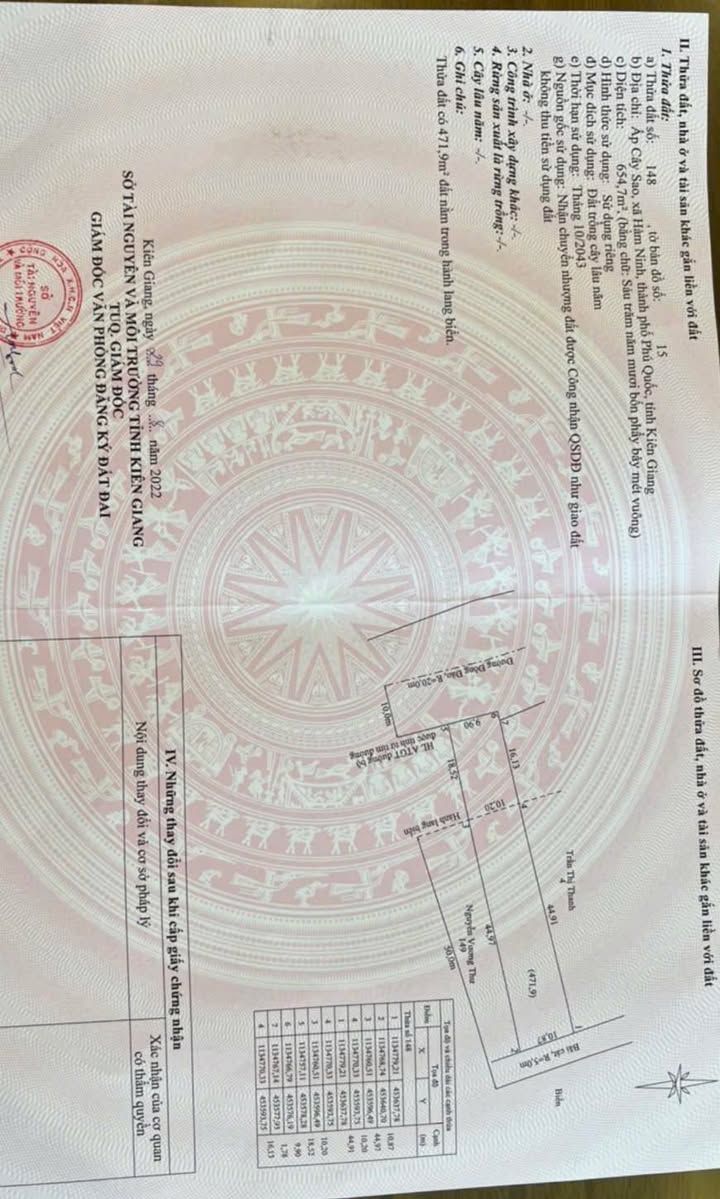 Đất nền Cây Sao Phú Quốc 654m² giá 13.08 tỷ - Mặt biển view cực đẹp!