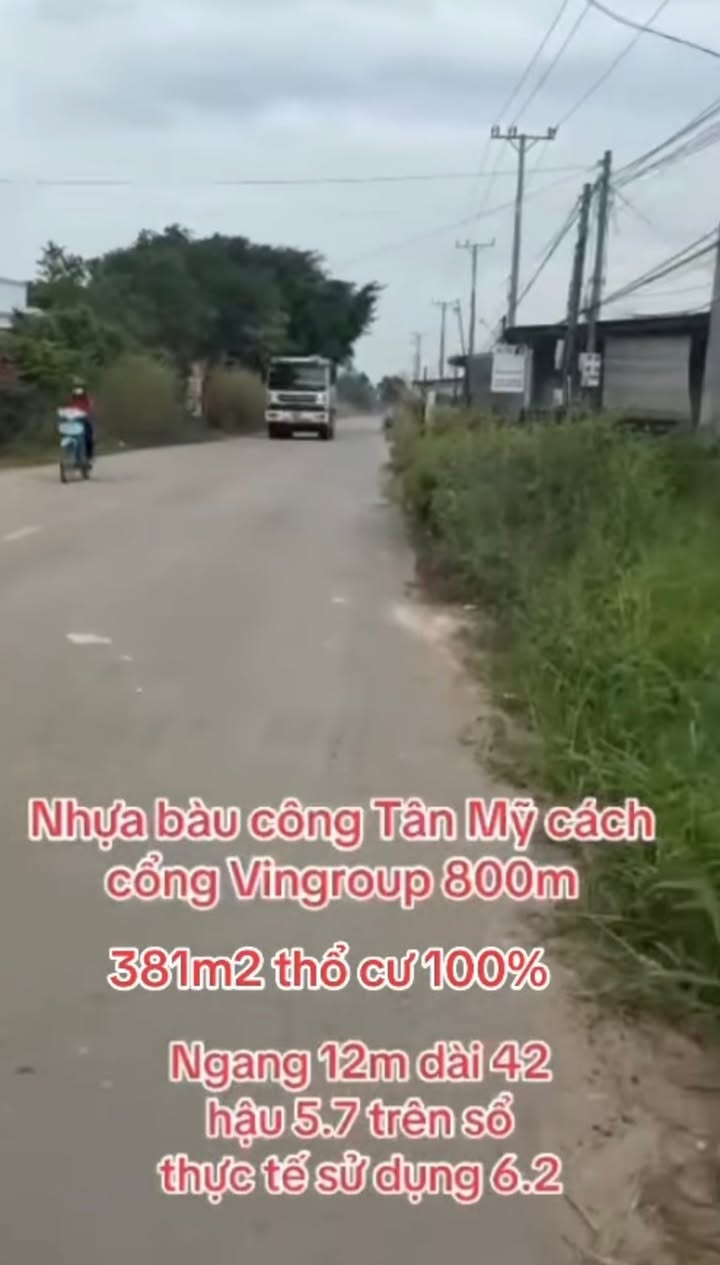 Đất nền Bàu Công, Tân Mỹ Đức 381m² giá 3.2 tỷ - Sổ đỏ chính chủ, giá tốt thương lượng!