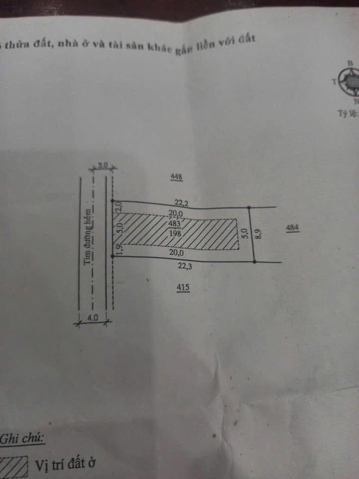 Đất nền tại hẻm Nguyễn Đức Cảnh, quận Hoàng Mai 2047m² giá 2 tỷ - Cơ hội đầu tư hấp dẫn!