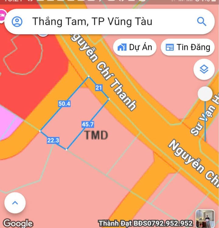 Đất 2 mặt tiền đường Nguyễn Chí Thanh, Vũng Tàu 810m² giá 121.5 tỷ - Tiềm năng đầu tư cao!
