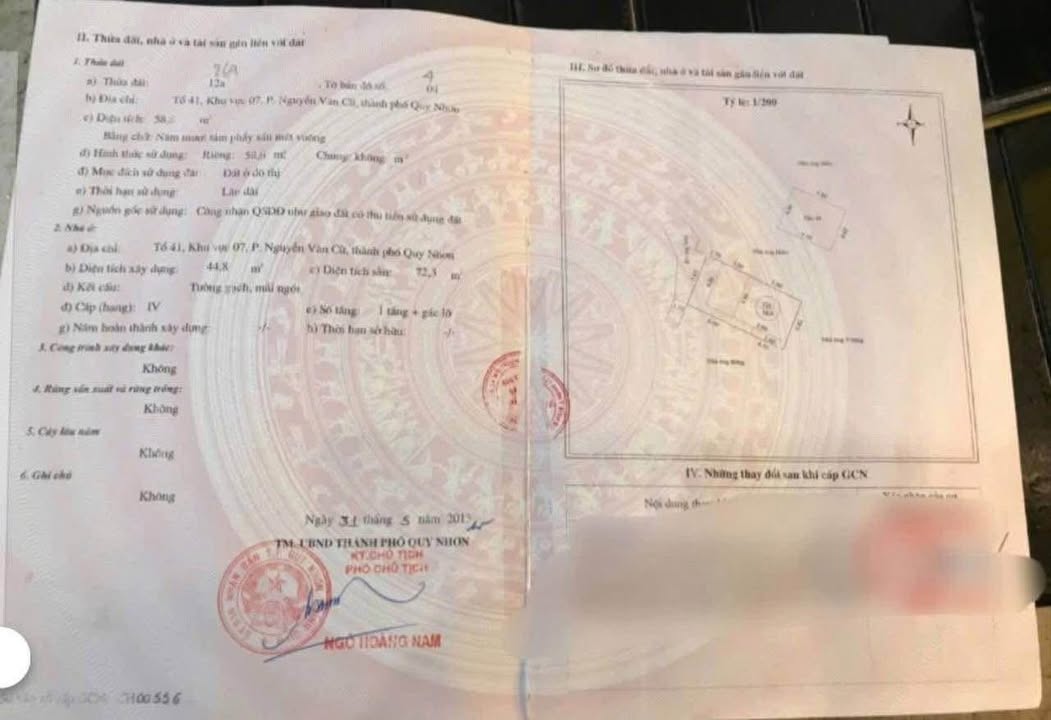 Nhà hẻm 413/5 Nguyễn Thái Học, Quy Nhơn 70m² giá 2.75 tỷ - Pháp lý rõ ràng!