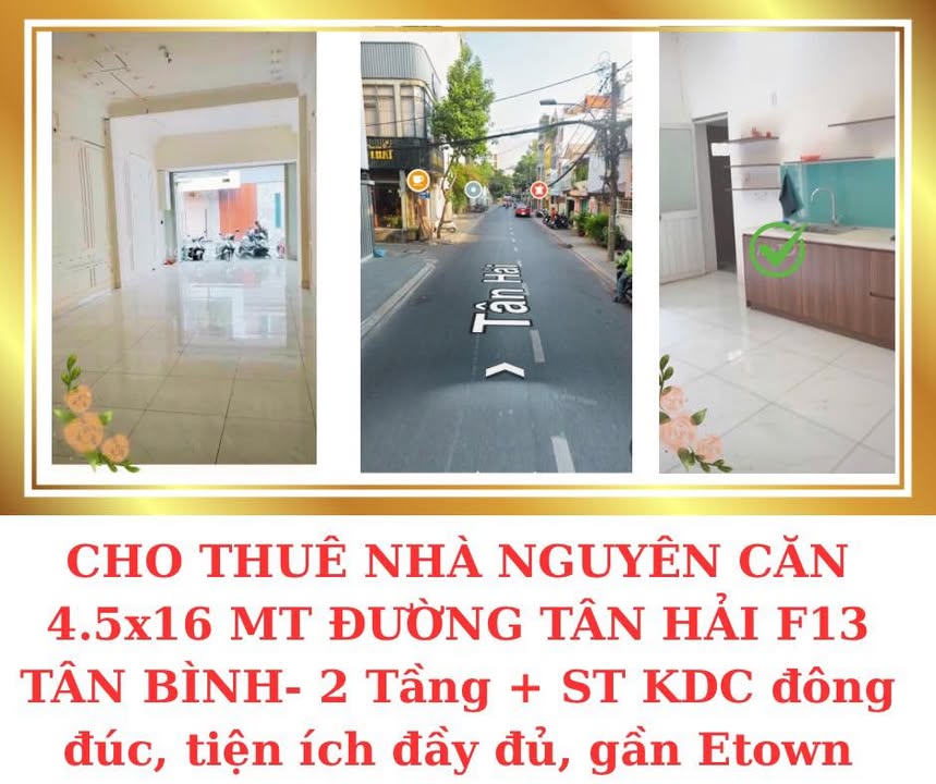 Nhà mặt tiền Tân Hải, Tân Bình 72m² giá 21 triệu - Vị trí đắc địa cho kinh doanh!