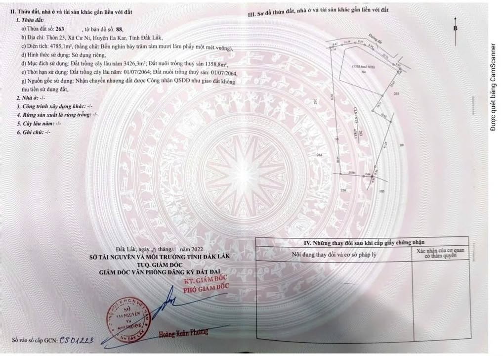 Đất vườn 4785m² tại Cư Ni, Ea Kar - Giá chỉ 960 triệu, sổ đỏ chính chủ!