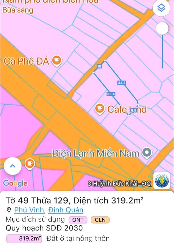Đất nền Phú Vinh 330m² giá 3.5 tỷ - Vị trí đắc địa gần cafe LAND!