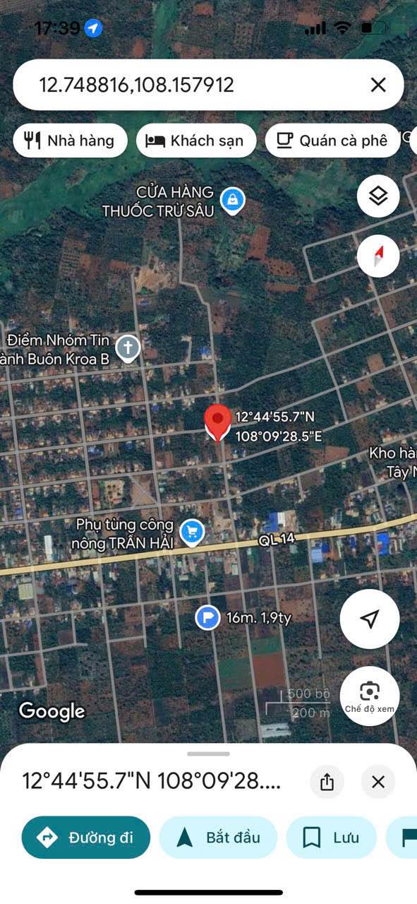 Đất thổ cư Cuôr Đăng 240m² giá 980 triệu - Khu dân cư sầm uất