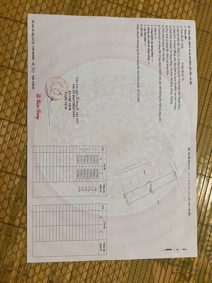 Đất nền Dân Lý, Triệu Sơn 234m² - Đầu tư sinh lời tiềm năng!