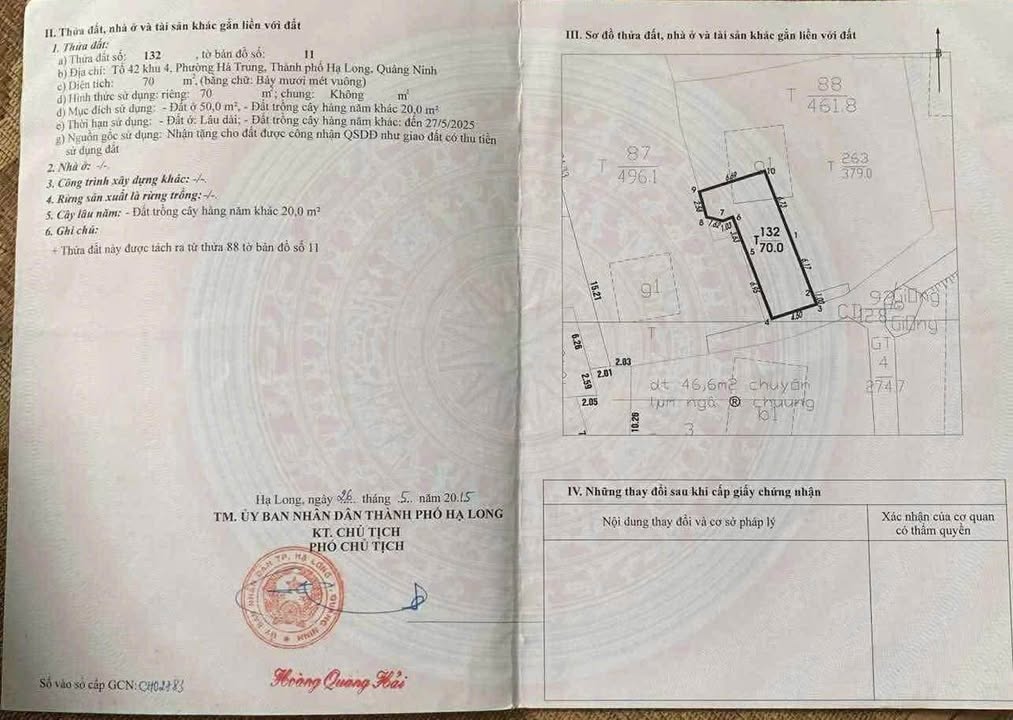 Đất Hạ Long 70m² giá 1.75 tỷ - Nhà cấp 4 tặng ngay!