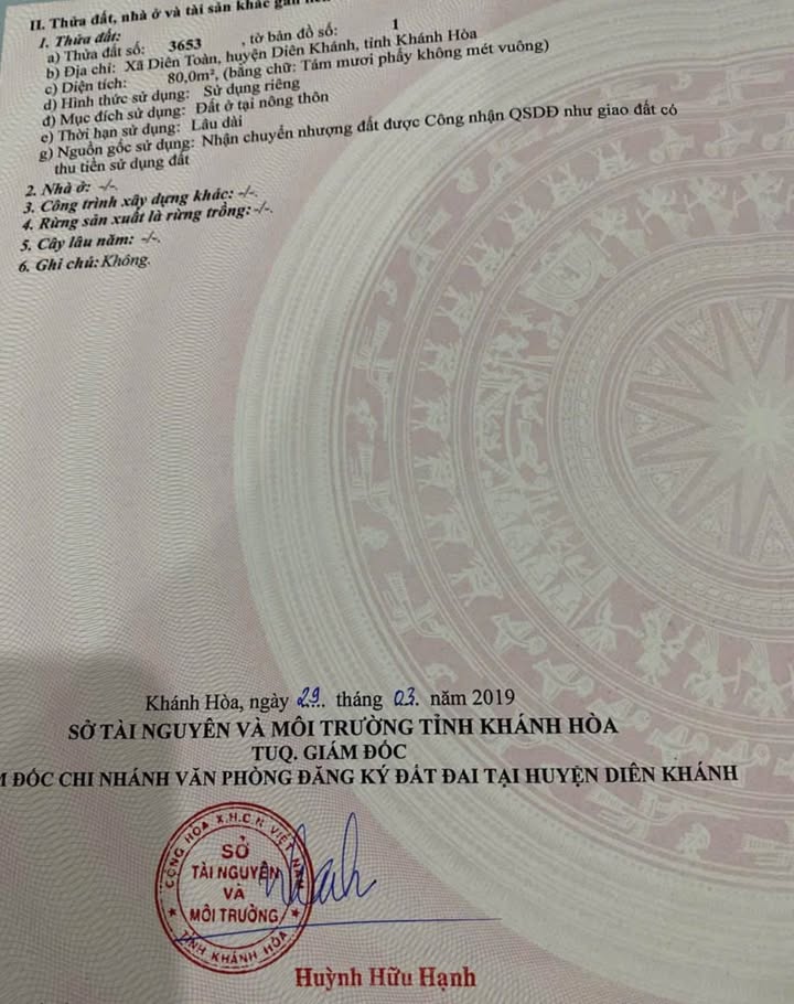 Lô đất Diên Toàn 80m² giá 1.35 tỷ - Đường ô tô tận đất, thổ cư 100%!