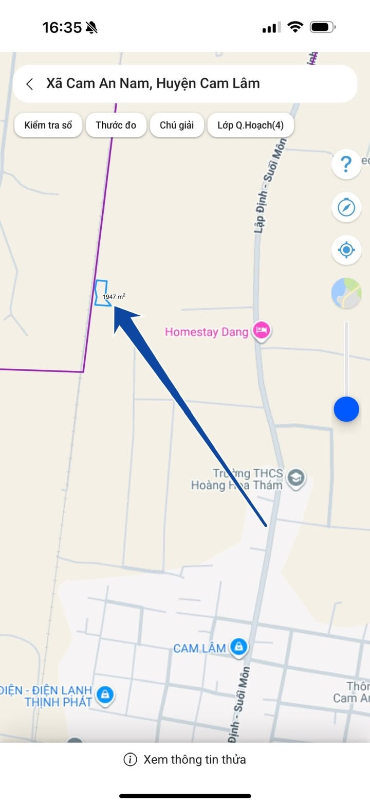 Đất nền Cam An Nam, Cam Lâm, Khánh Hòa 1947m² giá 554 triệu - Đầu tư lý tưởng!