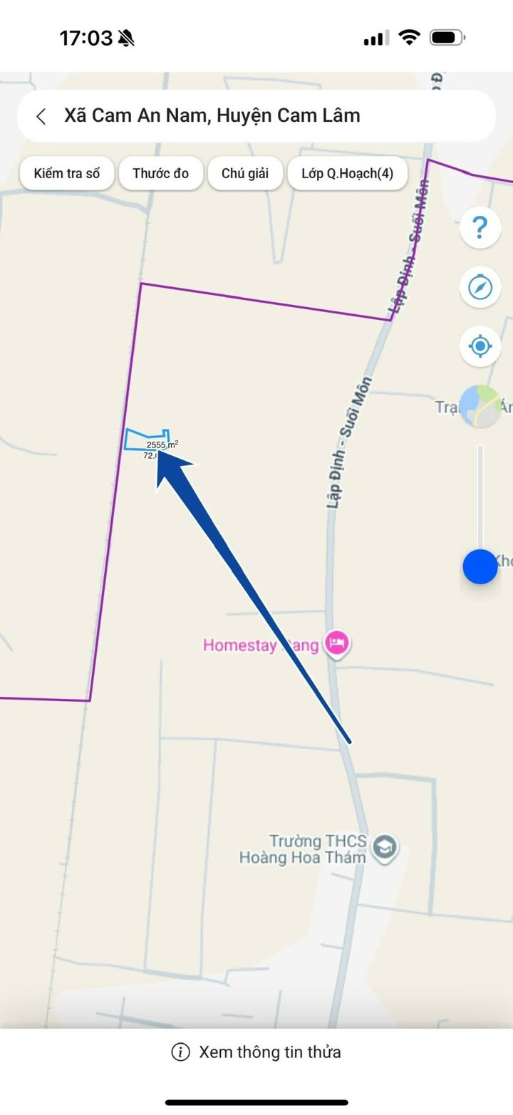 Đất nền Cam An Nam, Cam Lâm 2555m² giá 6.132 tỷ - Đầu tư sinh lời ngay!