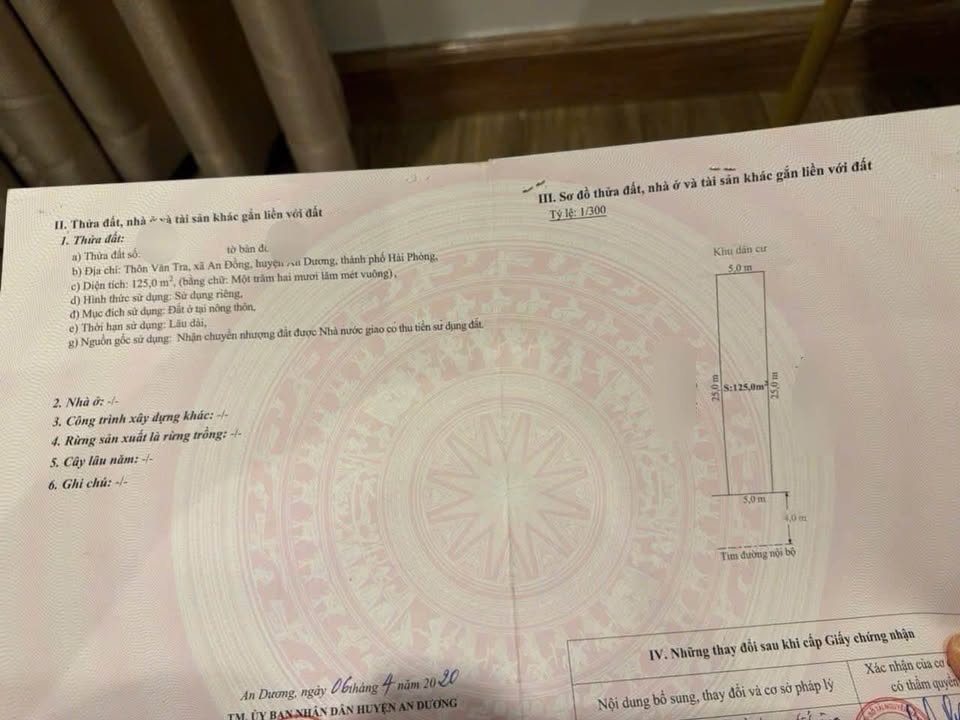 Đất nền Bãi Huyện Vân Tra, Hải Phòng 125m² giá 4.4 tỷ - Tiềm năng đầu tư lớn!