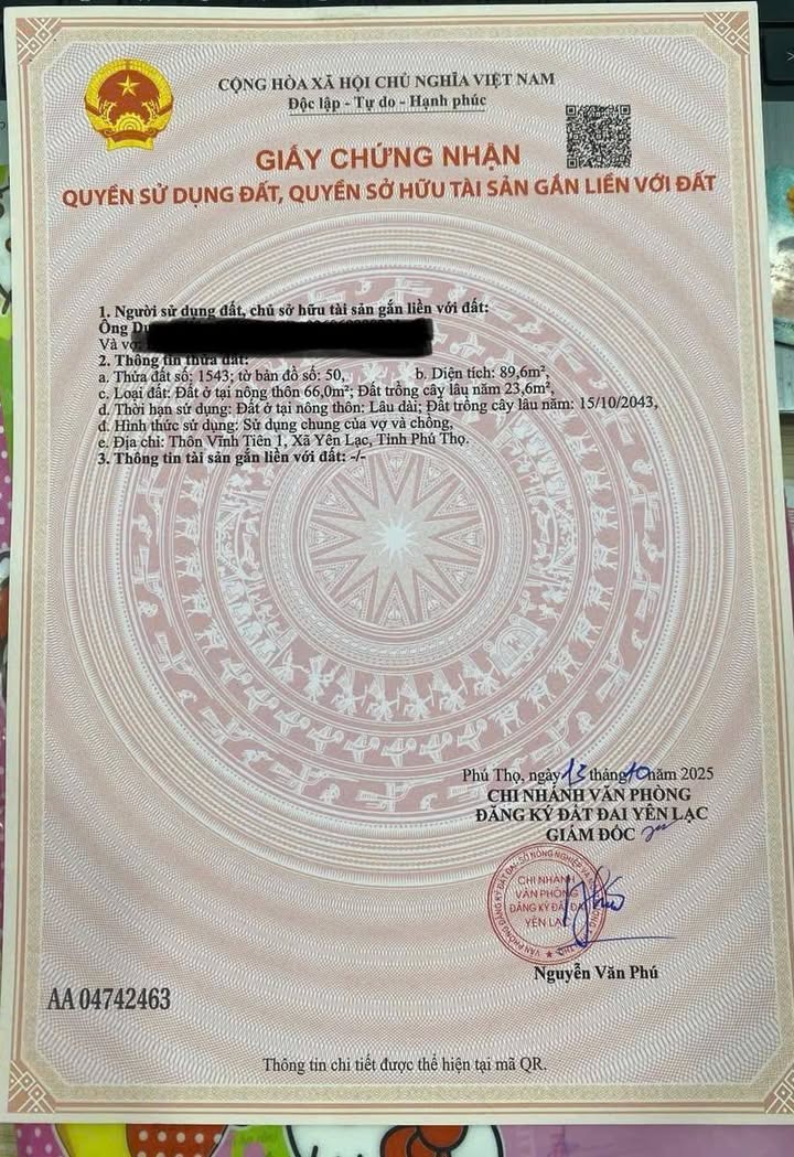 Đất Thị Trấn Yên Lạc 90m² giá 1 tỷ - Đường thông thoáng, đầu tư sinh lời!