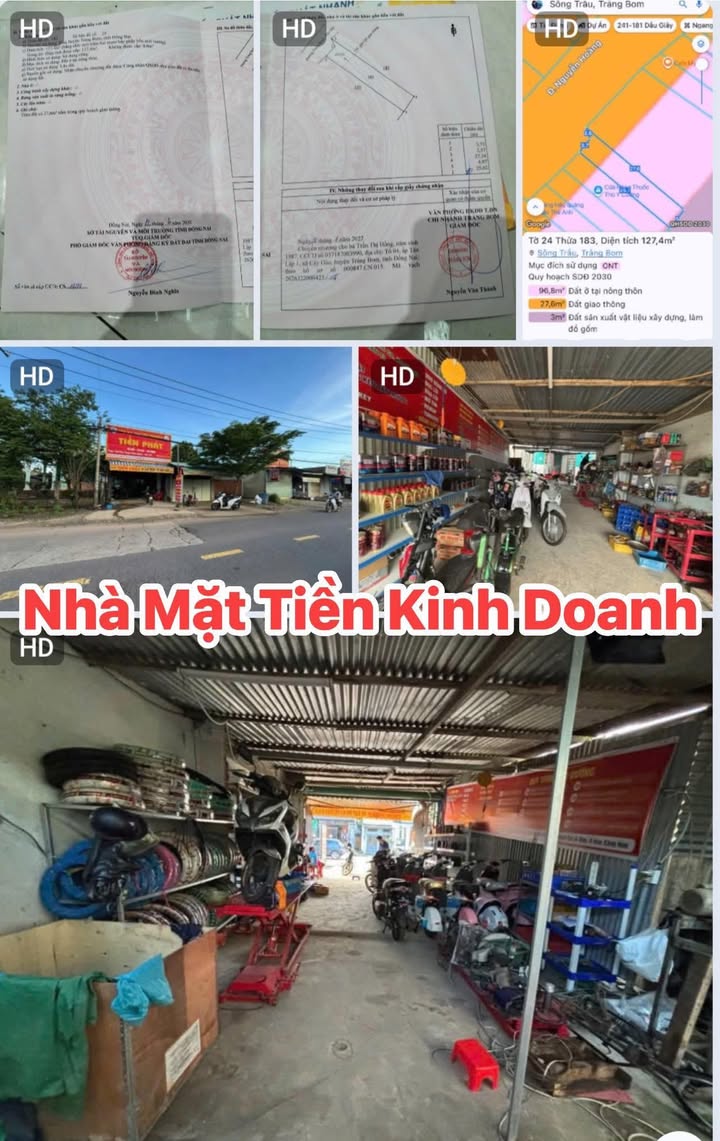 Nhà mặt tiền kinh doanh Đường Chính, Sông Trâu, 135m² giá 2.55 tỷ - Đầu tư sinh lời ngay!