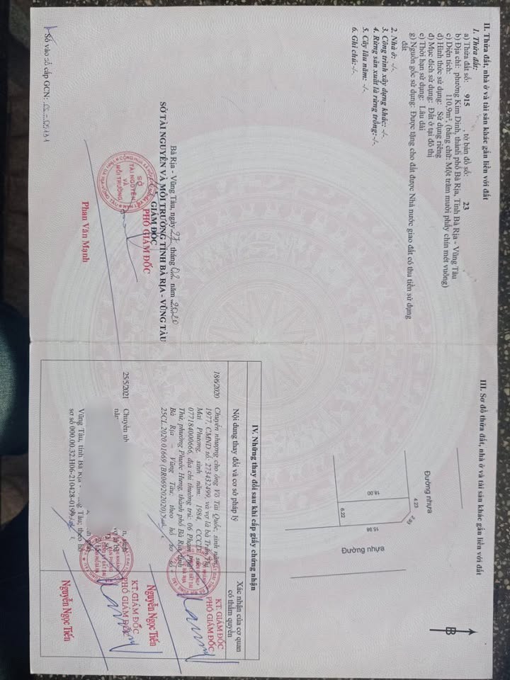 Đất lô góc Long Hương Bà Rịa 110m² giá 2.35 tỷ - Sổ hồng chính chủ ngay!