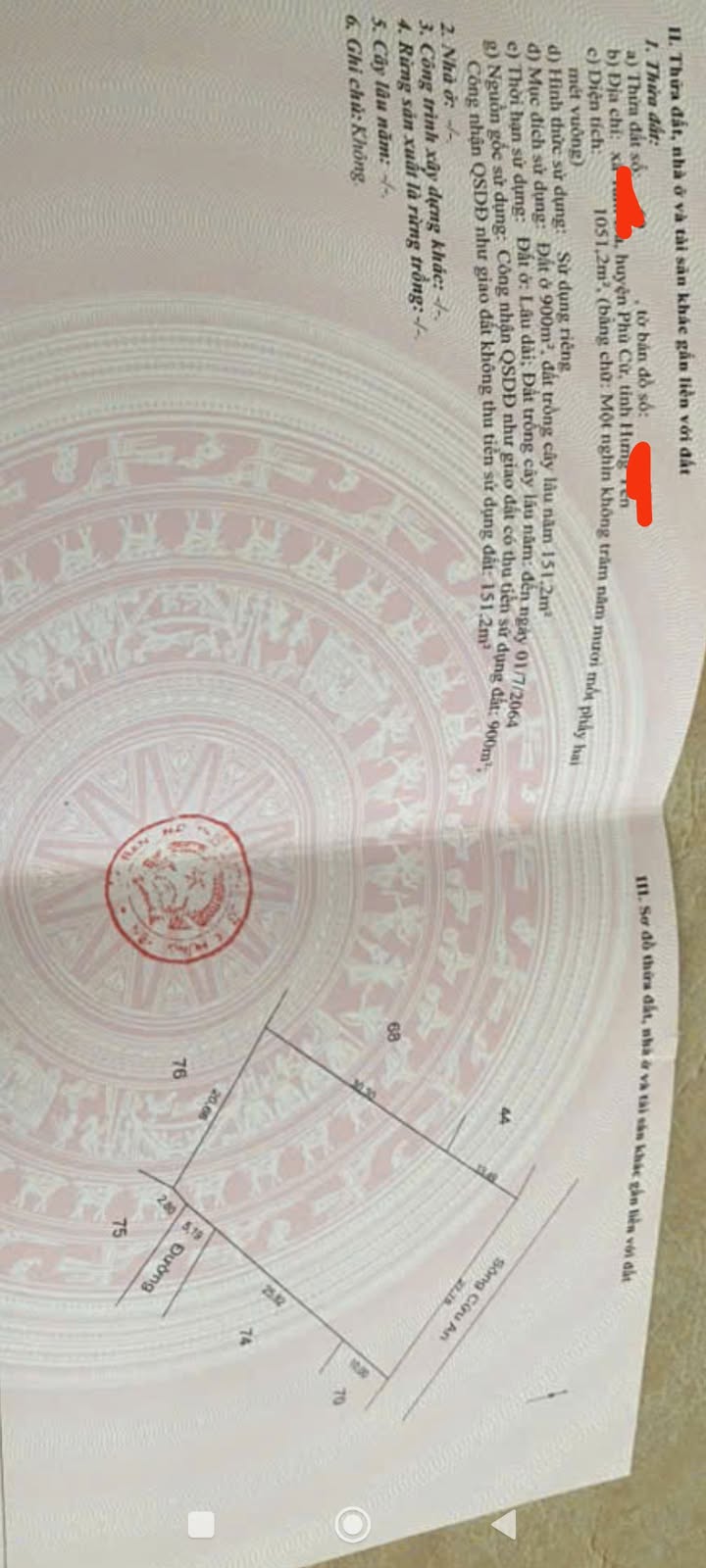 Đất nền 1000m² tại Tam Đa, Phù Cừ, Hưng Yên - Đường ô tô vào tận đất!