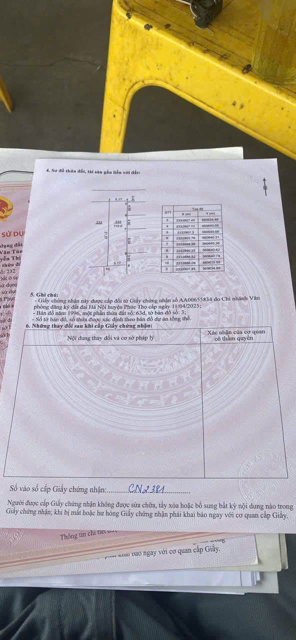 Đất nền 110m² Phụng Thượng, Phúc Thọ - Giá chỉ 550 triệu, cơ hội đầu tư hấp dẫn!