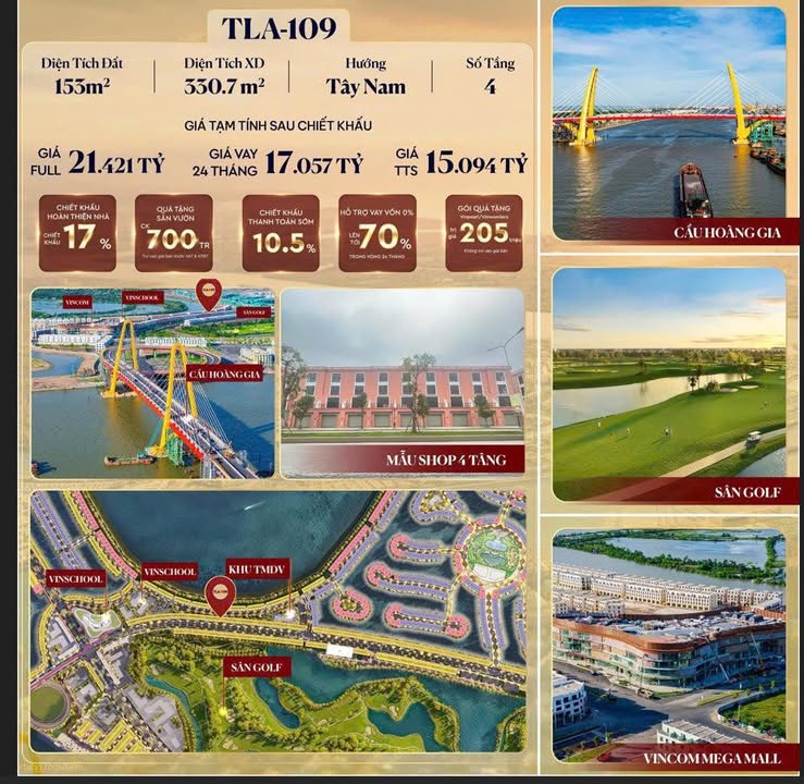 Shophouse TLA-109 Hải Phòng 153m² giá 15.09 tỷ - Đầu tư sinh lời bền vững!