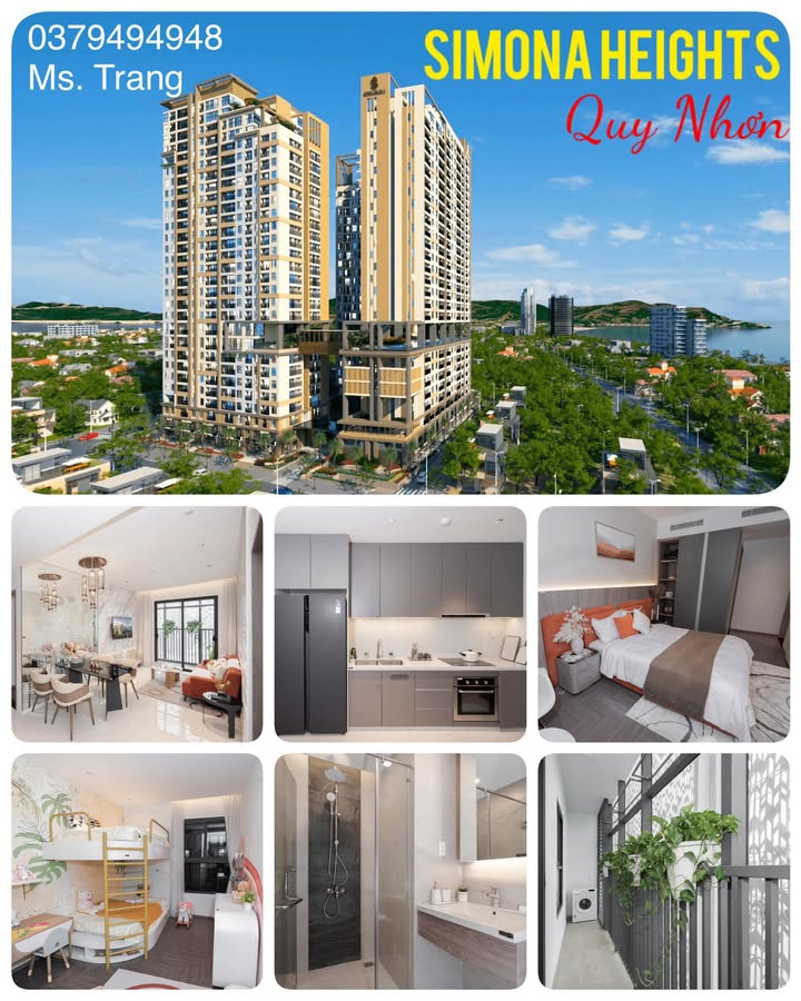 Căn hộ Simona Heights Quy Nhơn 45m² giá 1,9 tỷ - Cách biển chỉ 200m!