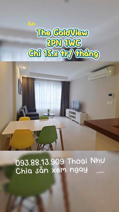 Căn hộ The GoldView quận 4 2PN giá 15 triệu - Nhà trống sẵn sàng vào ở!
