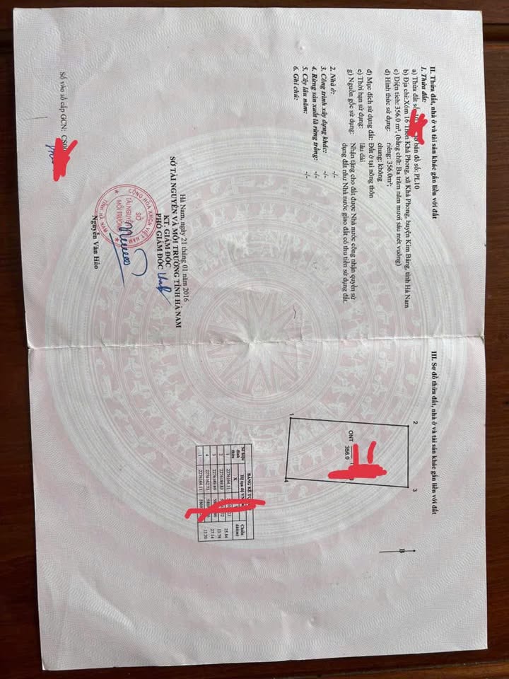 Đất thổ cư 356m² tại Thôn Khả Phong, Kim Bảng, Hà Nam - Giá chỉ 4.57 tỷ!