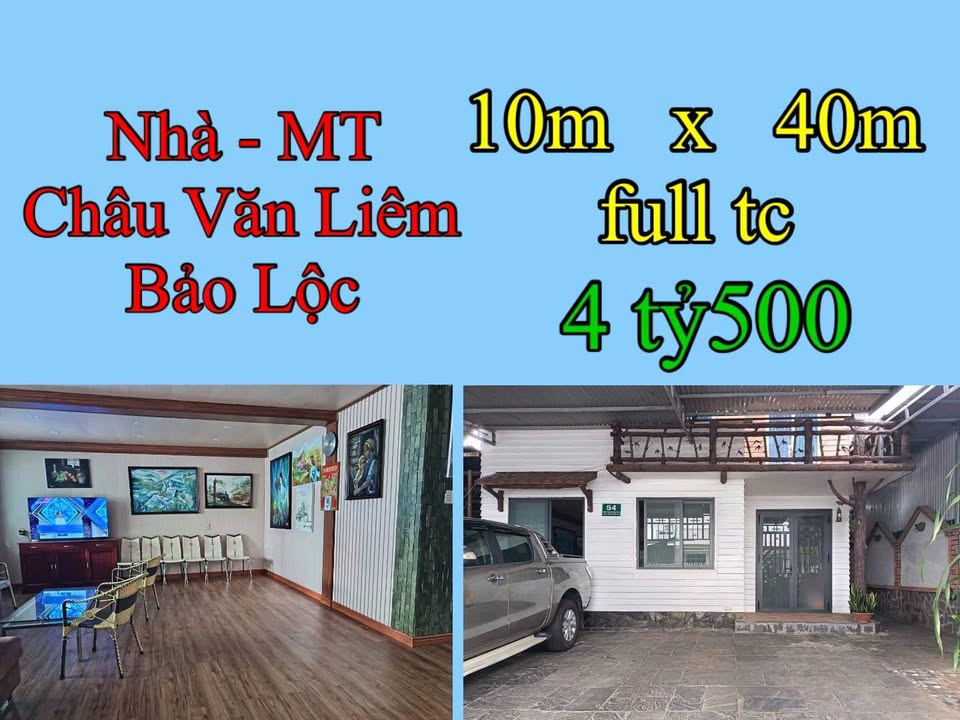 Nhà mặt tiền Châu Văn Liêm, Bảo Lộc 400m² giá 4.5 tỷ - Đầu tư sinh lời tuyệt vời!