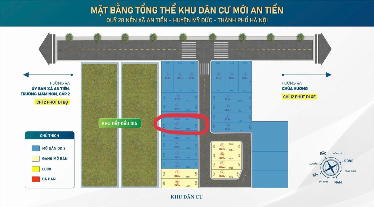 Đất thổ cư An Tiến, Mỹ Đức 86m² giá 1.6 tỷ - Cần bán gấp chính chủ!