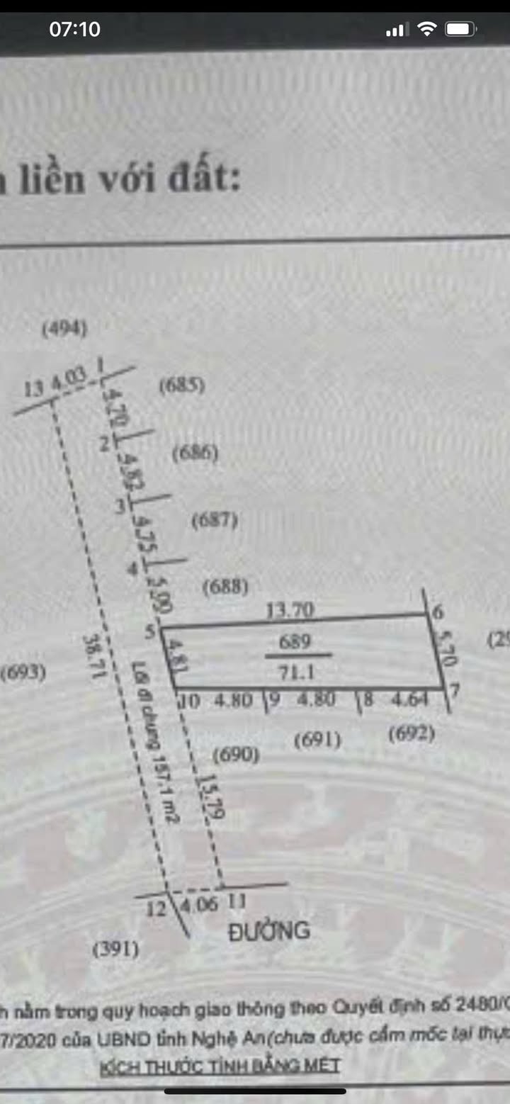 Đất nền Nghi Kim Vinh 71m² giá 1 tỷ - Cơ hội đầu tư tốt!