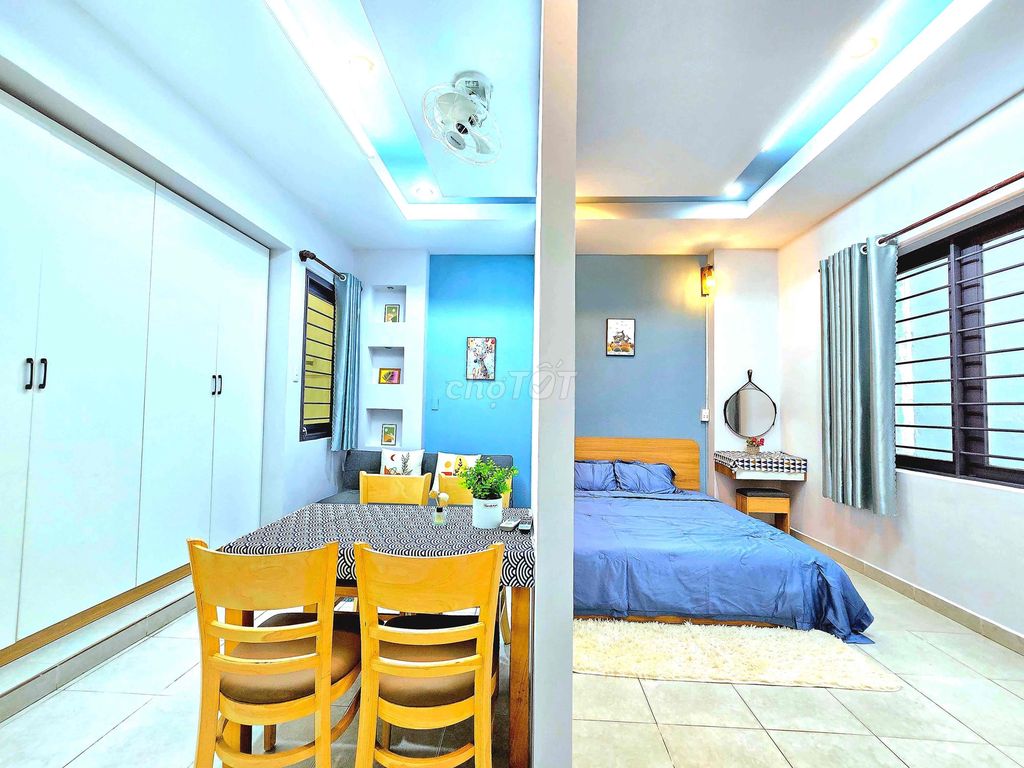 Căn hộ cho thuê 40m² tại Huỳnh Tấn Phát, Quận 7 - Full nội thất, an ninh 24/7!
