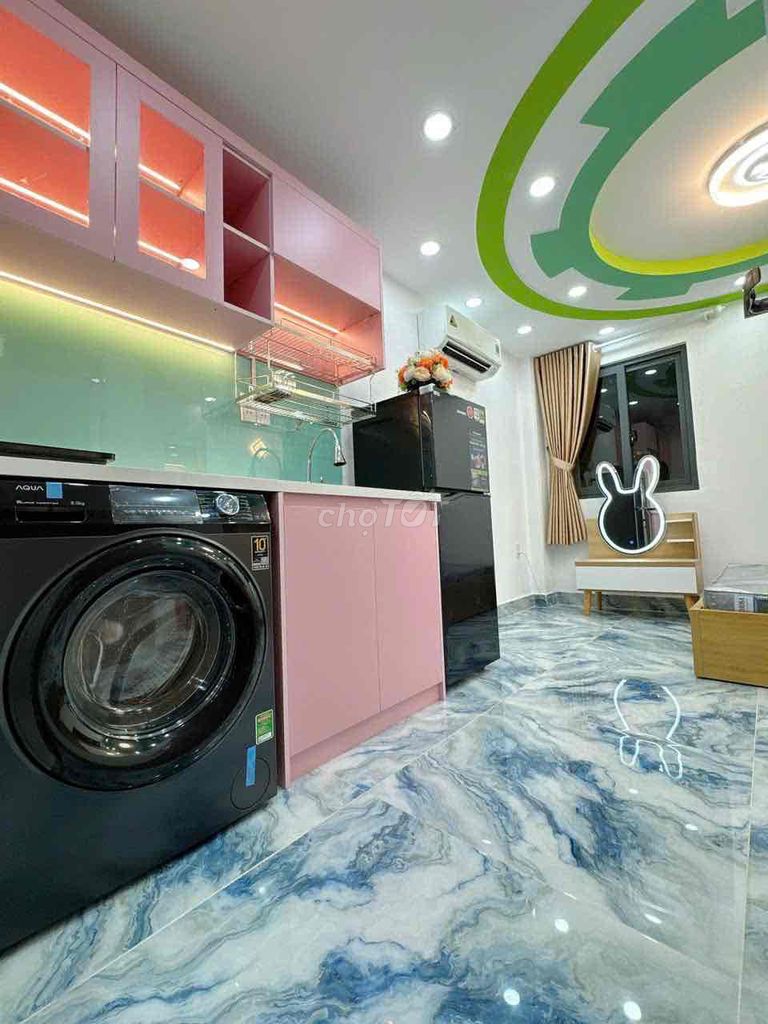 Cho thuê căn hộ mini 28m² Âu Dương Lân, Quận 8 - Full nội thất, máy giặt riêng!