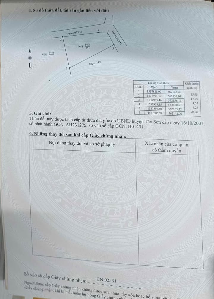 Đất nền lô góc 250m² tại Bình Tường, Tây Sơn - Giá chỉ từ 100 triệu!