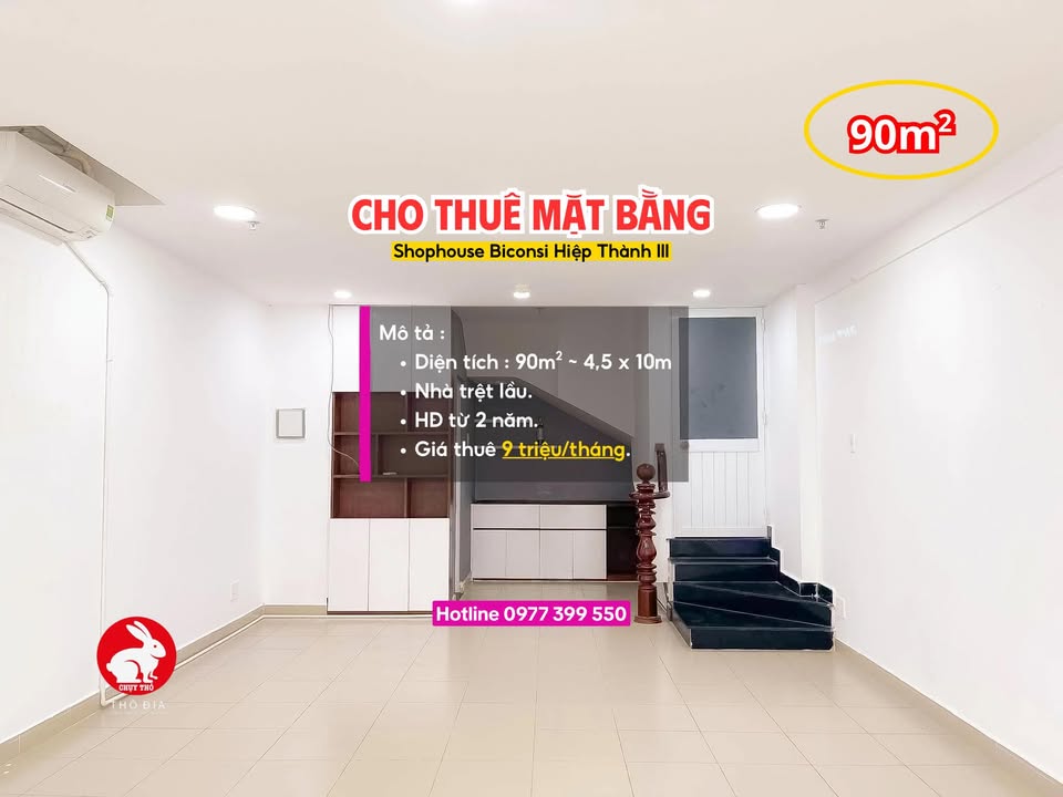 Shophouse Biconsi Hiệp Thành III, Phú Lợi, 90m² giá 9 triệu - Địa điểm kinh doanh lý tưởng!