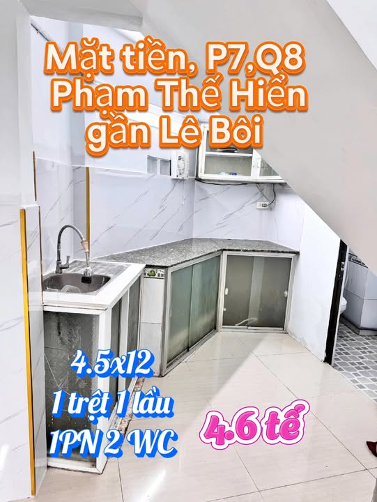 Nhà mặt tiền Phạm Thế Hiển, Quận 8, DT 54m² giá 4.6 tỷ - Chính chủ, thương lượng mạnh!