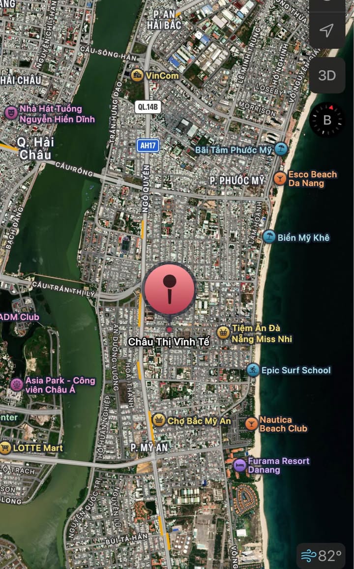 Nhà mặt tiền Châu Thị Vĩnh Tế, Đà Nẵng 120m² - Khu kinh doanh sầm uất, giá chỉ 2x tỷ!