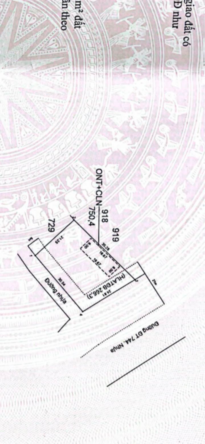 Đất nền mặt tiền ĐT 744, 1330m² giá 10.5 tỷ - Cơ hội đầu tư hiếm có!