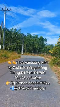 Đất nền Dầu Tiếng Bình Dương 760m² giá 1.05 tỷ - Sổ đỏ chính chủ!