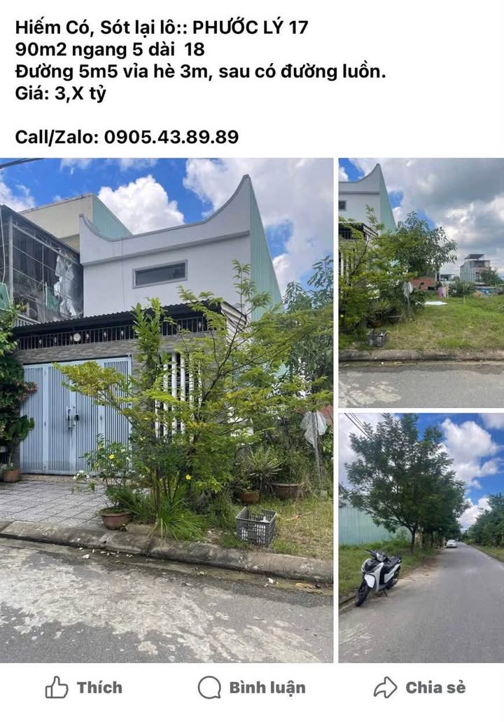 Đất nền Phước Lý 17, Cẩm Lệ, 90m² giá 3 tỷ - Cơ hội đầu tư hấp dẫn!