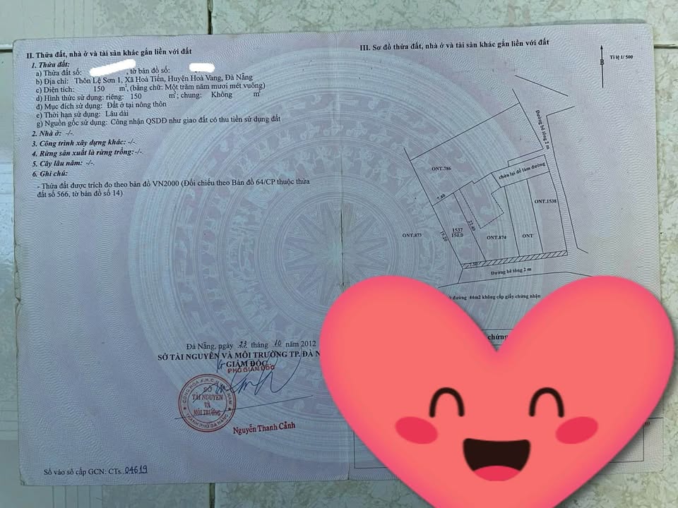 Đất nền Hòa Tiến Đà Nẵng 150m² giá 1.35 tỷ - Sổ đỏ chính chủ, đầu tư sinh lời!