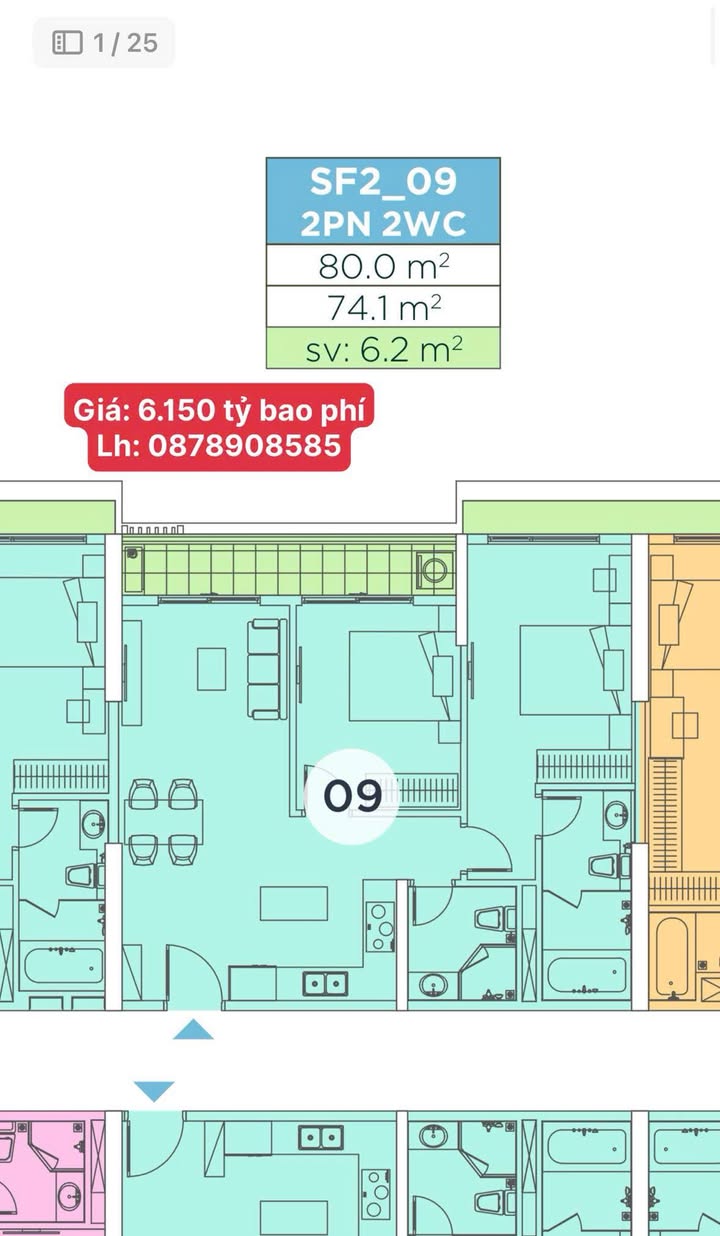 Căn hộ Sky Forest Phụng Công 74m² giá 6.15 tỷ - View biệt thự đảo tuyệt đẹp!