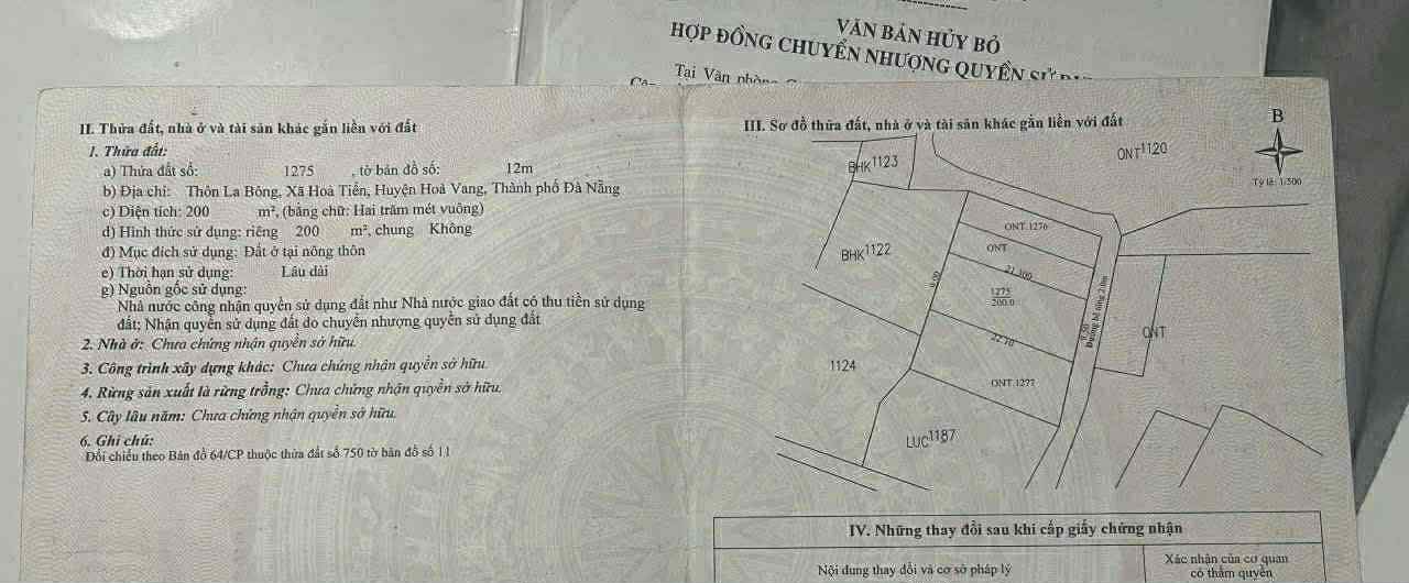 Đất nền La Bông, Hòa Tiến 200m² giá 1.5 tỷ - Đầu tư sinh lời ngay!