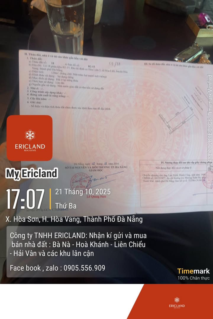 Đất nền Hòa Liên 5 – Liên Chiểu – Đà Nẵng 120m² giá 3.65 tỷ - Sổ đỏ chính chủ, giao dịch nhanh chóng!