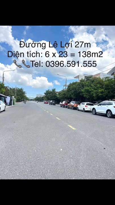 Đất nền đường Lê Lợi, Đà Nẵng 138m² giá 3.9 tỷ - Cơ hội đầu tư tuyệt vời!