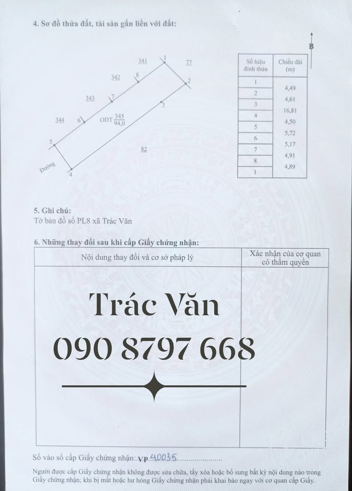 Đất nền Trác Văn, Duy Tiên 94m² giá 1.7 tỷ - Đường nhựa ô tô tránh, tiện ích đầy đủ!