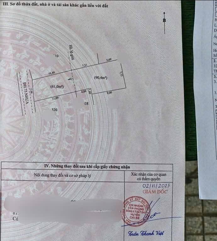 Đất nền mặt tiền huyện lộ 75, Cái Bè, 134m² - Đầu tư sinh lời ngay!